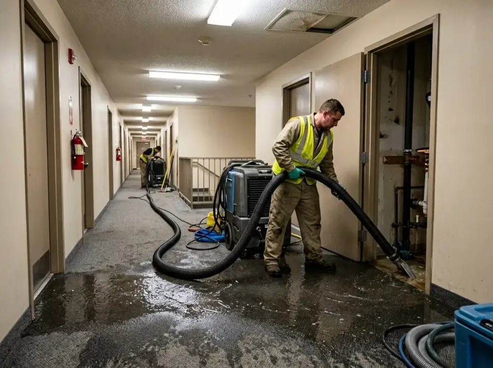 multi-unit-apartment-hallway-f-005 — frequently asked questions, Emergency Burst Pipe Water Extraction & Removal in Steele C…